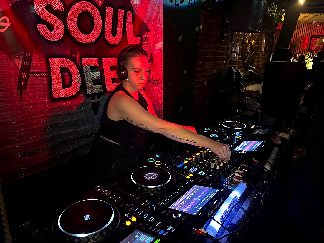 DJ mixing at a Soul Deep night
